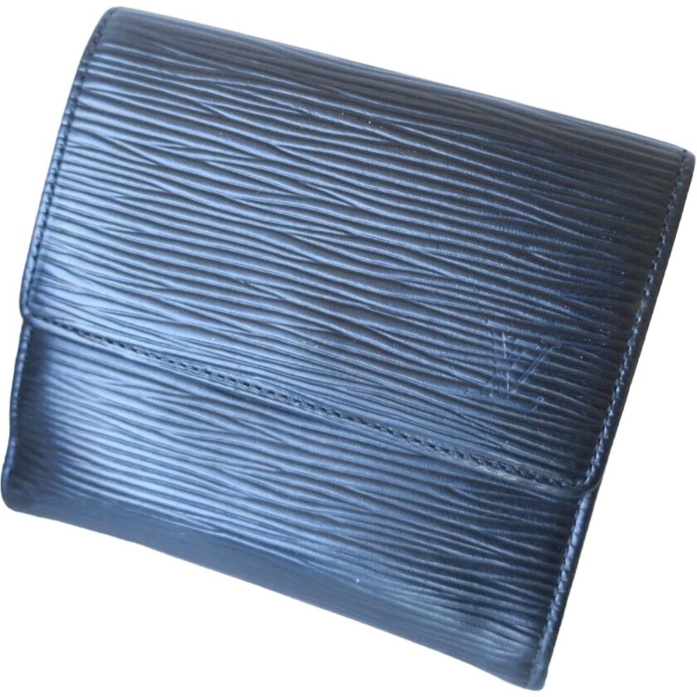 666079G V Louis Vuitton Wallet Portefeiulle Elise Black Epi Leather